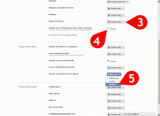 Facebook security settings screen shot.