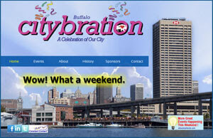 Screen capture of Citybration.com.