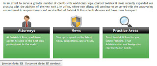 Screen shot in IE9. Browser Mode: IE8. Document Mode: IE7.