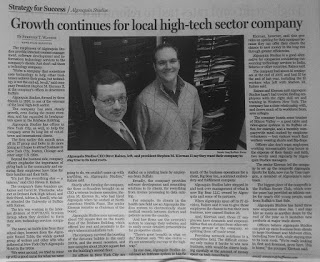 Photo of article in the paper.