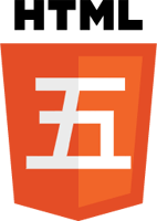 HTML5 Logo with character for Chinese number 5.