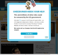 Cheezburger Network's SOPA/PIPA protest page.