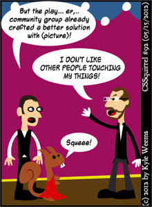 Panel from the comic by CSS Squirrel.