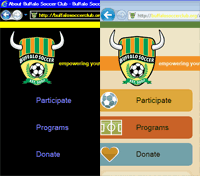 Screen shot showing web page in both high-contrast and normal mode.