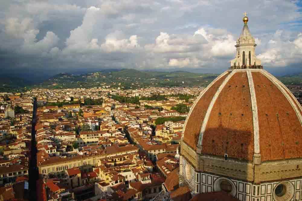The Duomo in Firenze, Italy as seen from the Campanile.