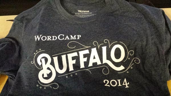 Photo of Buffalo WordCamp t-shirt.