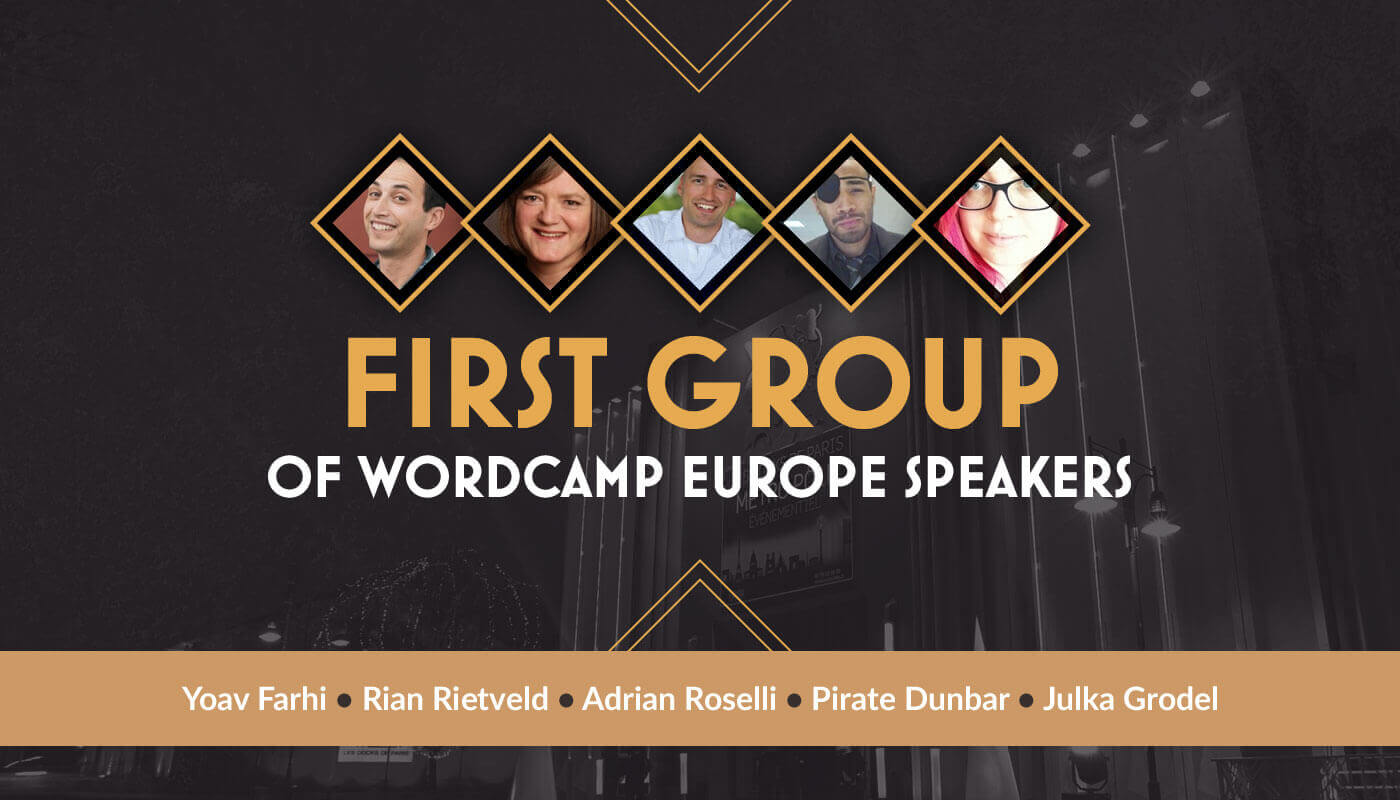 First group of WordCamp Europe speakers announced.