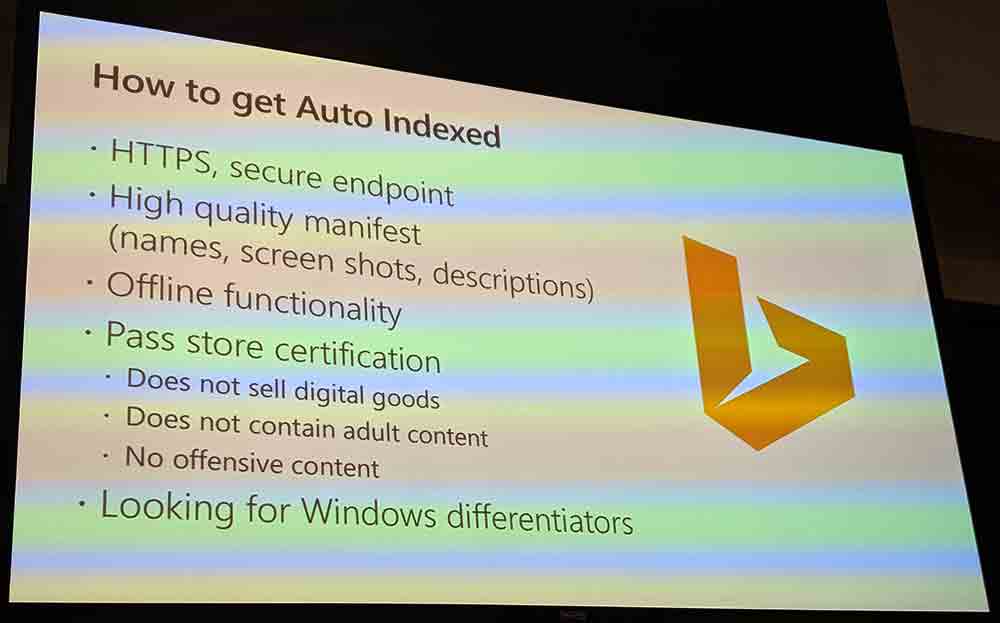 Slide outlining how to get auto-indexed.