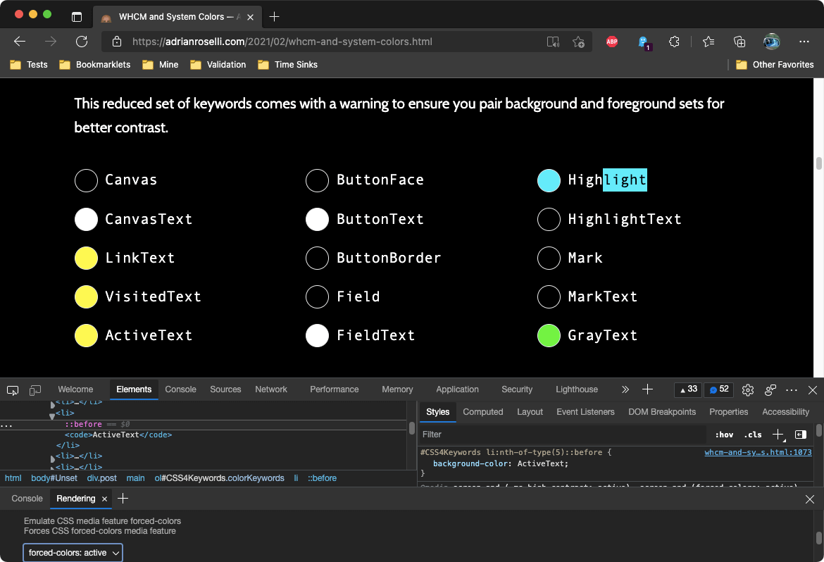 OS: High Contrast versus Inverted Colors — Adrian Roselli