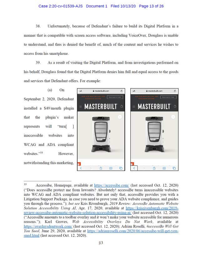 Page 13 of Blair Douglass v. Masterbuilt Manufacturing, LLC