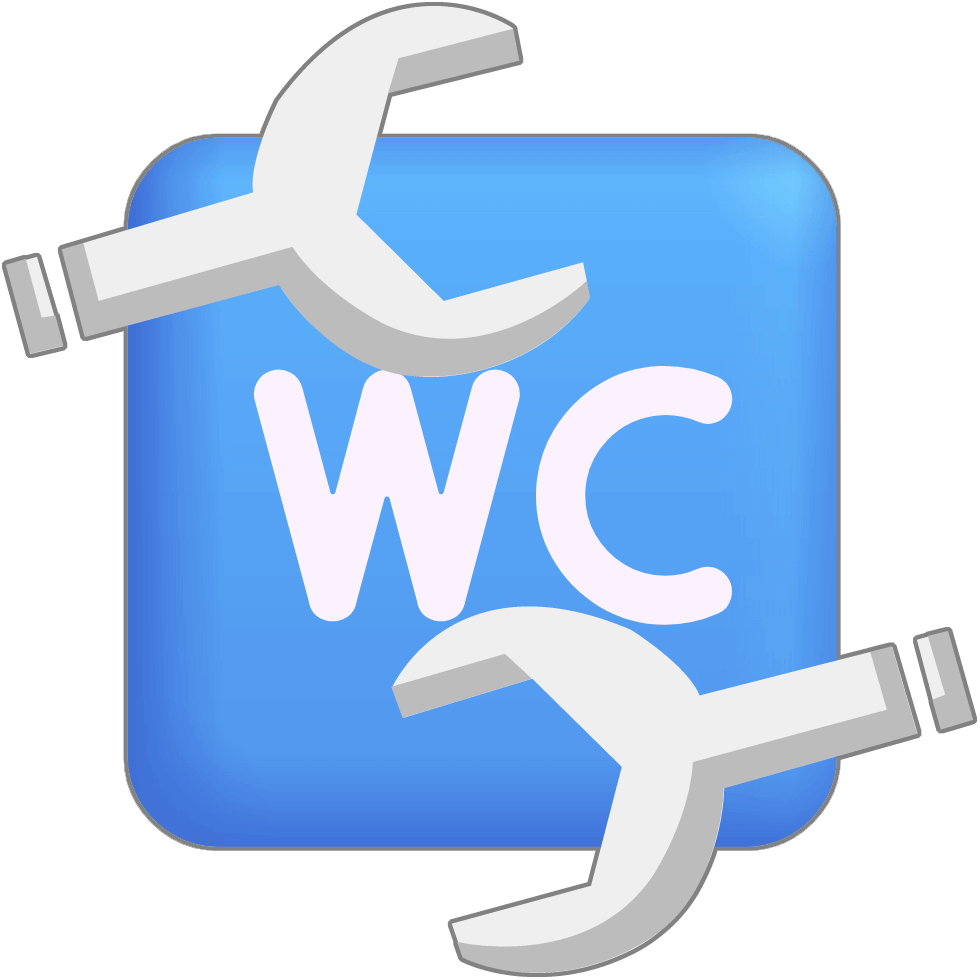 The water closet emoji overlaid with two wrenches borrowed from an early web components logo.